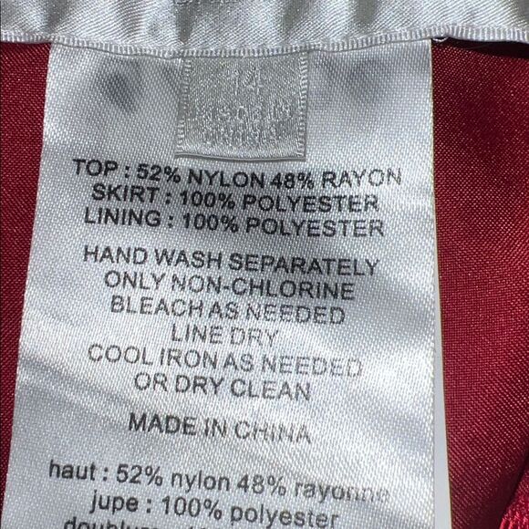 David’s Bridal Burgundy Lace Halter Bridesmaid Dress Size 14 Wedding Guest - Picture 8 of 10